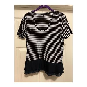 J Crew Navy striped shirt